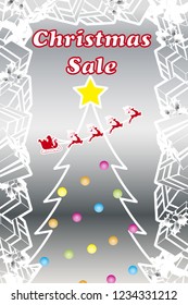 Christmas card, Christmas sale poster, advertisement