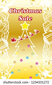 Christmas card, Christmas sale poster, advertisement