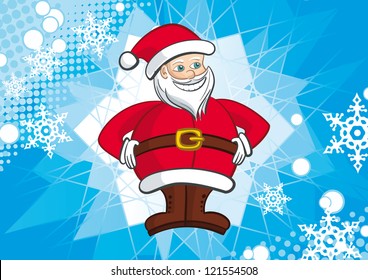 Christmas card with Santa