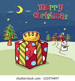 Christmas card with Santa
