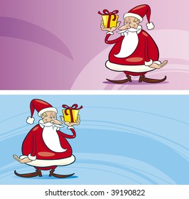 christmas card with santa