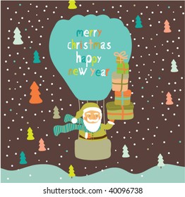 christmas card with santa