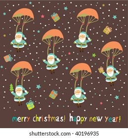 christmas card with santa