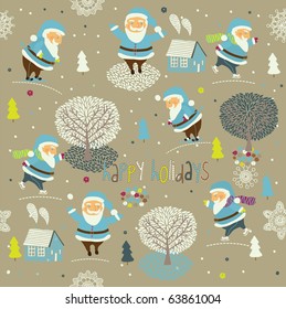 Christmas card with Santa