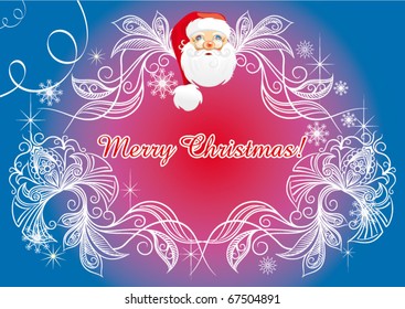 Christmas card with Santa.