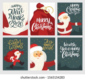 Christmas card with Santa Claus