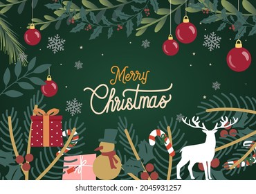 christmas card with santa claus