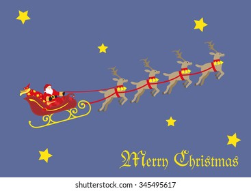 Christmas Card with Santa Claus