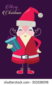 Christmas card with Santa Claus