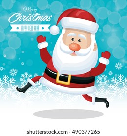 christmas card santa claus funny snow design