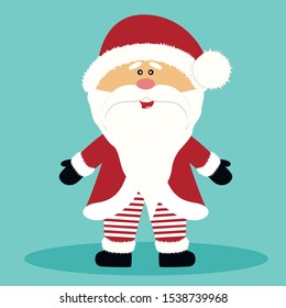 Christmas card. Santa Claus. Isolated object. Merry Christmas. Vector Illustration
