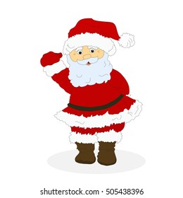 Christmas card Santa Claus on white background