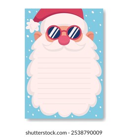 Christmas Card for Santa Claus with Space for Wishes Vector Illustration