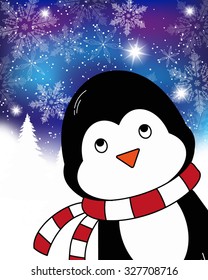 Christmas Card with Santa Claus - vector christmas illustration template with copy space.
