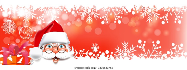 Christmas card with Santa Claus for your design. Great for Christmas cards, invitations, posters, design of New Year holidays. Vector illustration for your graphic design
