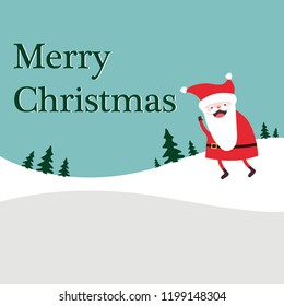 Christmas card with Santa figure
