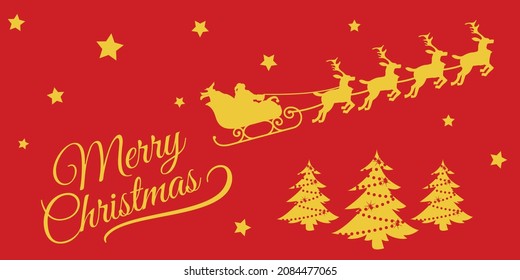 Tarjeta navideña con vector santa