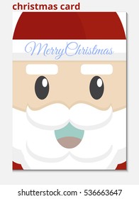 Christmas card with Santa. Vector