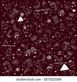Christmas Card. Seamless Christmas pattern