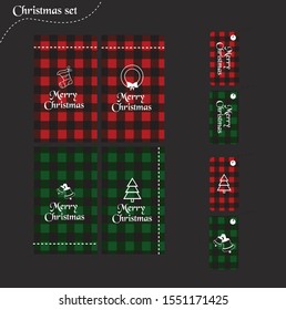 Christmas card set tree bell