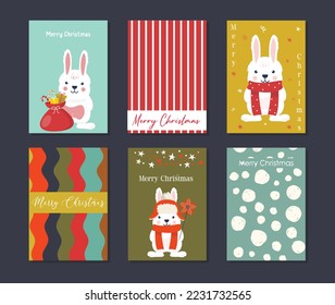 Christmas card set . Vector