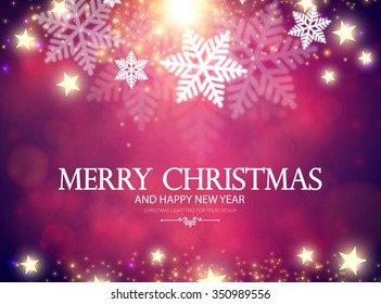 Christmas Card. Shining Holiday Design. Vector illustration
