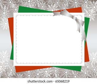 christmas card silver background