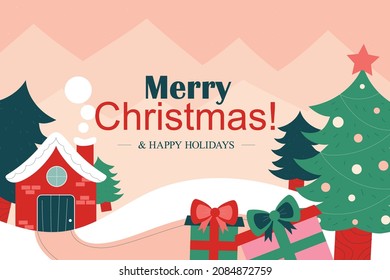 CHRISTMAS CARD SIMPLE GRAPHICS EPS 10