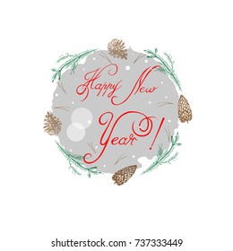 Christmas card. Sketch ink.