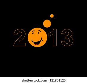 Christmas card with smiley