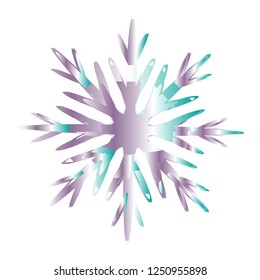 Christmas card with a snow flake. Vector Illustration. Winter template.