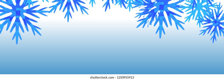 Christmas card with snow flakes. Vector Illustration. Winter template.