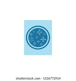 christmas card with snow flakes vector illustration design