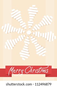 christmas card with snowflake