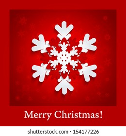 Christmas card with snowflake