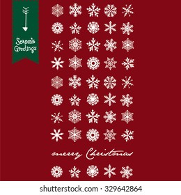Christmas card with snowflake