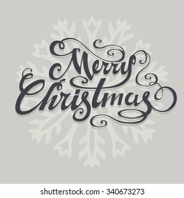 Christmas card with snowflake