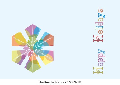 Christmas card with snowflake