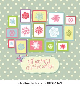 Christmas card with snowflake