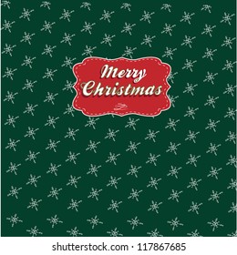 Christmas Card with snowflake background
