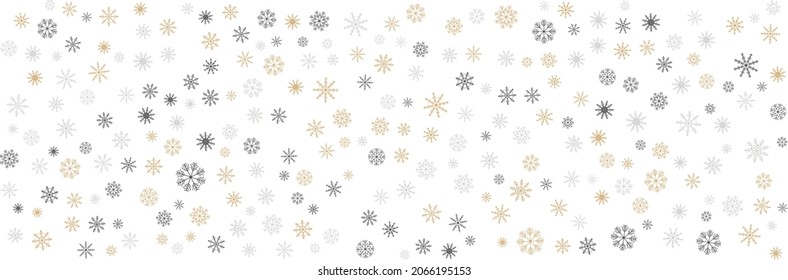 Tarjeta de Navidad con ilustración vectorial de borde de copo de nieve