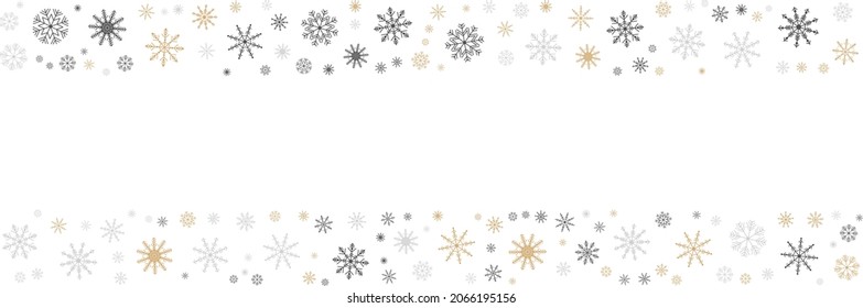 Christmas card with snowflake border vector illustration