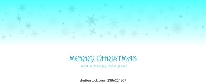  Christmas card with snowflake border vector illustration in Sky Background
