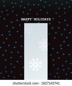 Christmas Card Snowflake Cover Layout . Creative Design Concept Background