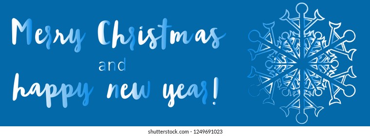 Christmas Card With a Snowflake. Vector Illustration.