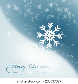 Christmas  card with snowflake. Vector illustration EPS 10