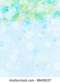 christmas card with snowflake, vector illustration
