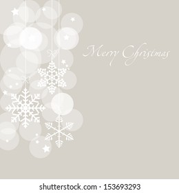 Christmas card with snowflakes