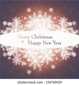 Christmas card with snowflakes