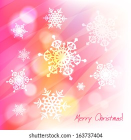 Christmas card with snowflakes